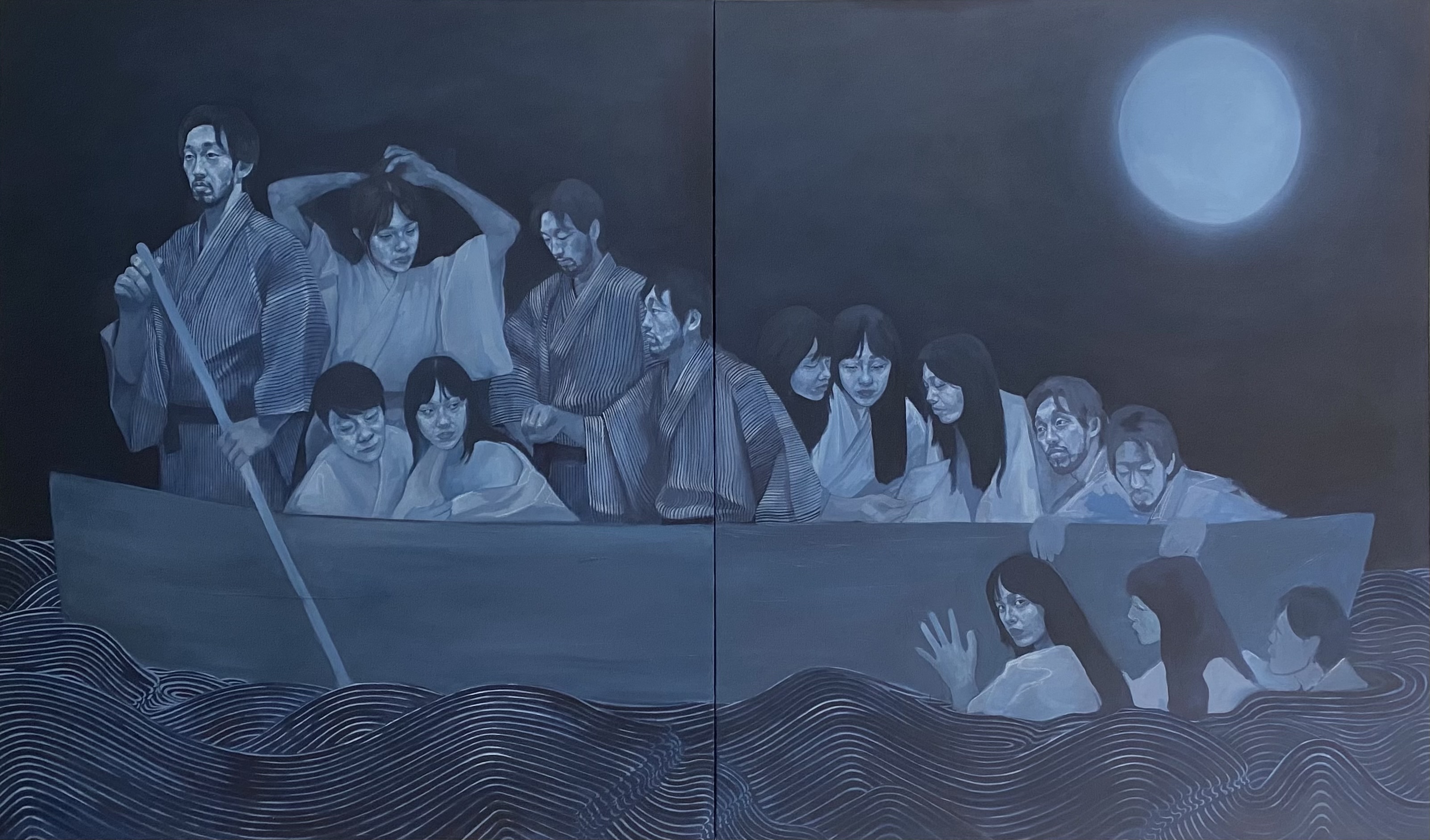 Crossing — oil painting by Misaki Parbrook
